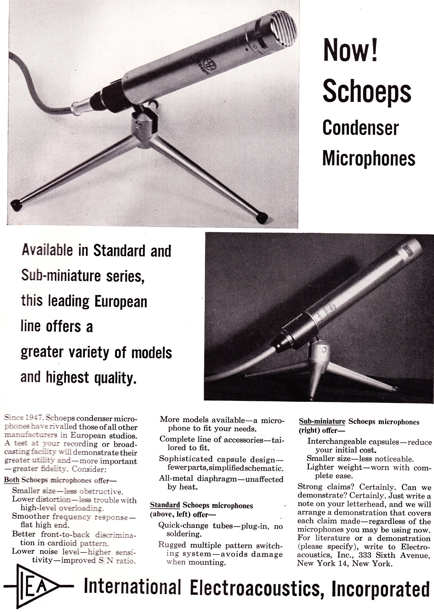 Schoeps met 1 Vintage Mikrofon Teil "Test Head" 