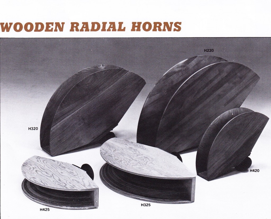 Fostex_Wooden_radial_horns_1981
